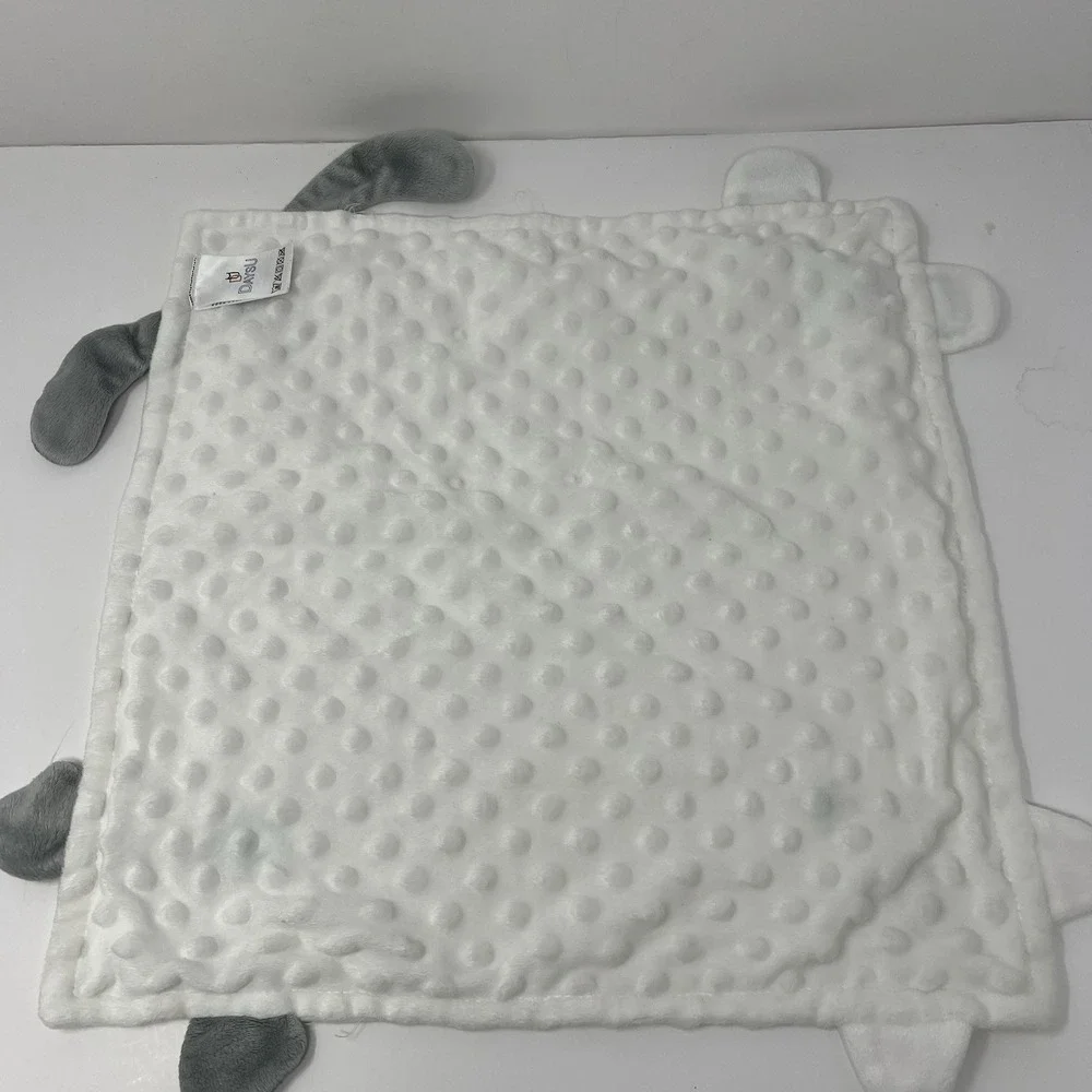 DaysU Baby Lovey Security Blanket Soft Minky Dots Embroidered Comfort Toy 15X15